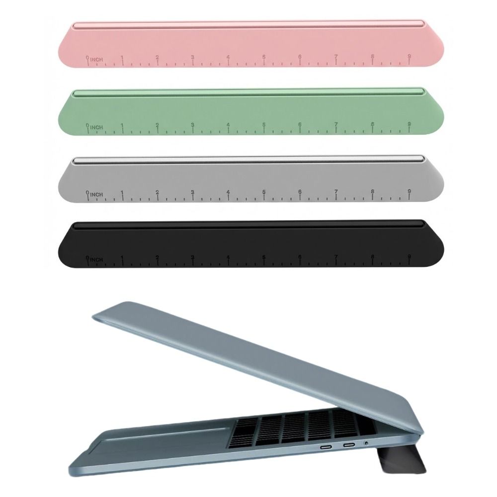 Cooling Stand Tablet - 3 in 1 シリコン製ラップトップスタンド 人間工学に基づいたソリッドカラーのラップトップ冷却スタンド 楕円形ベース