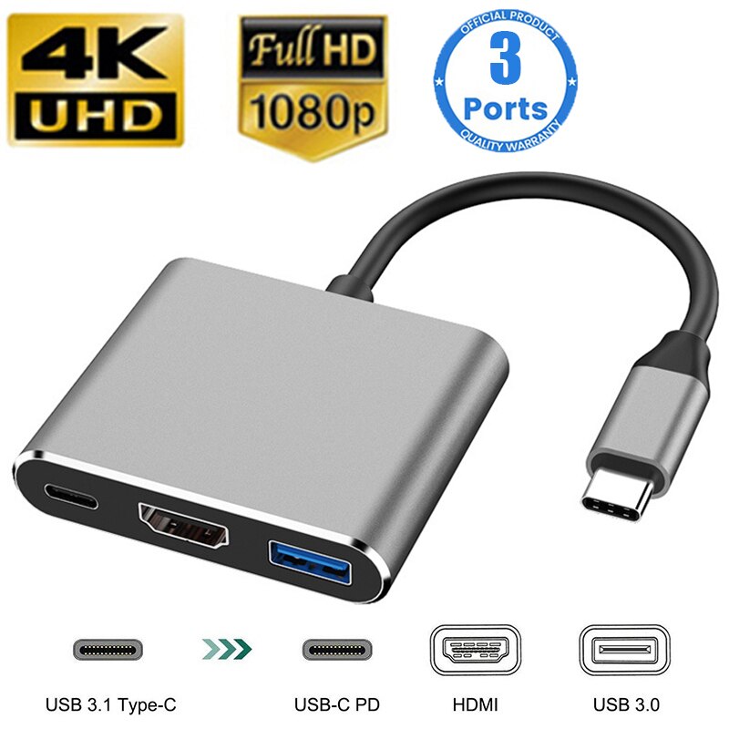 Usb Hub Type C - USB C ハブ 3in1 タイプ C