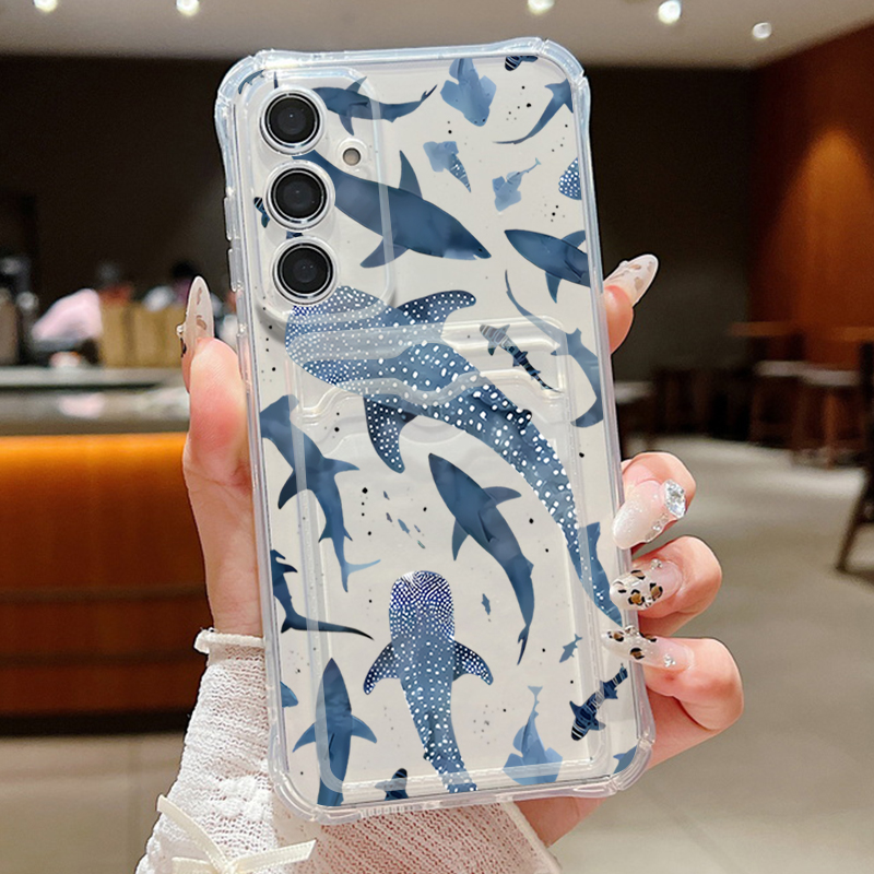 Samsung Galaxy A55 - サメクジラ柄スマホケース Samsung Galaxy A56 A16 A55