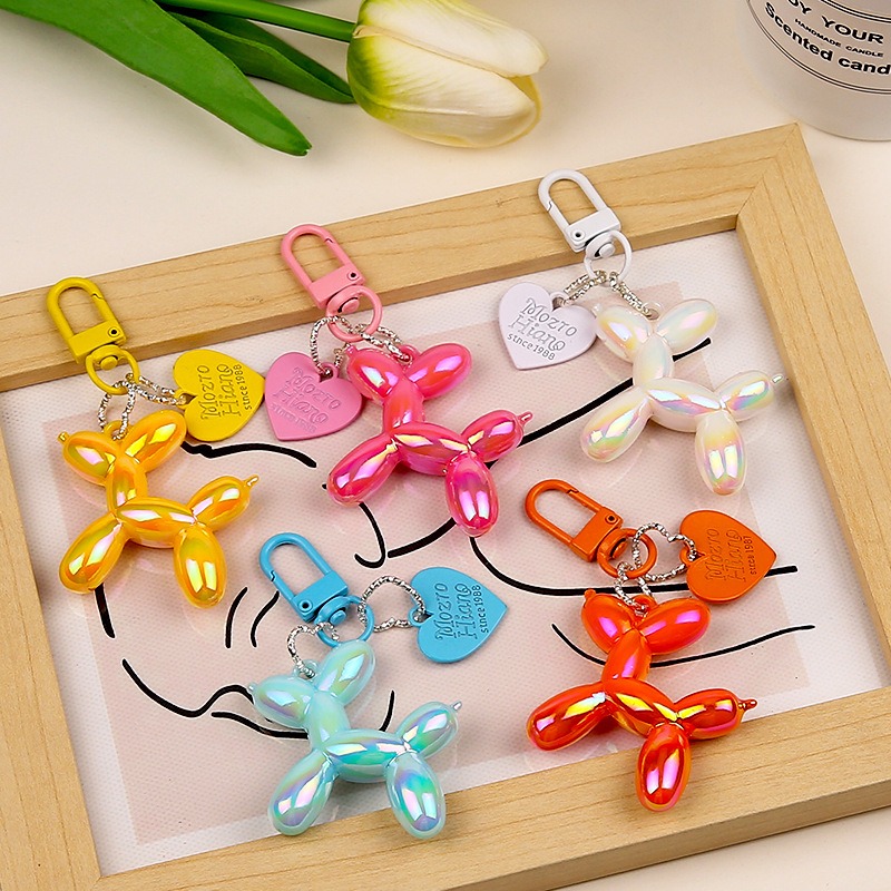Tablet Cute Accessories - スマホストラップ クリエイティブ インス風 漫画風 バルーン犬 合金