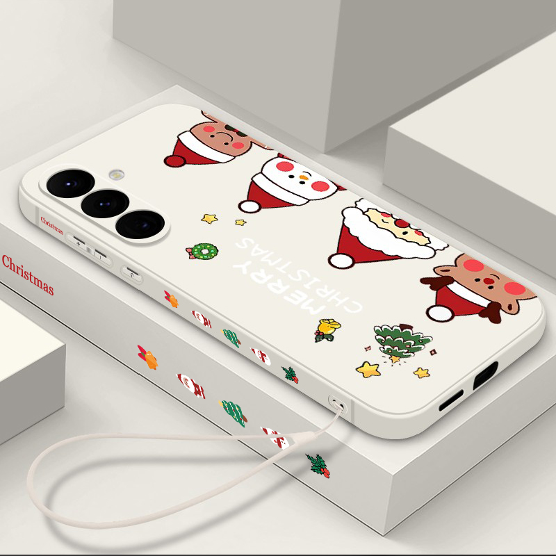 Samsung Galaxy S24 - クリスマススノーマン柄スマホケース サムスンギャラクシー A18 A57 A37 A17