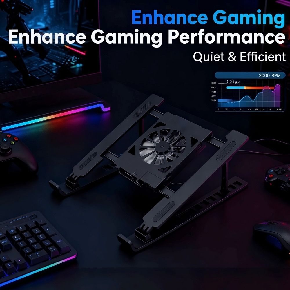 ユニバーサルノートパソコン冷却スタンド ファン付き調節可能  - Cooling Stand Tablet のレビューと価格