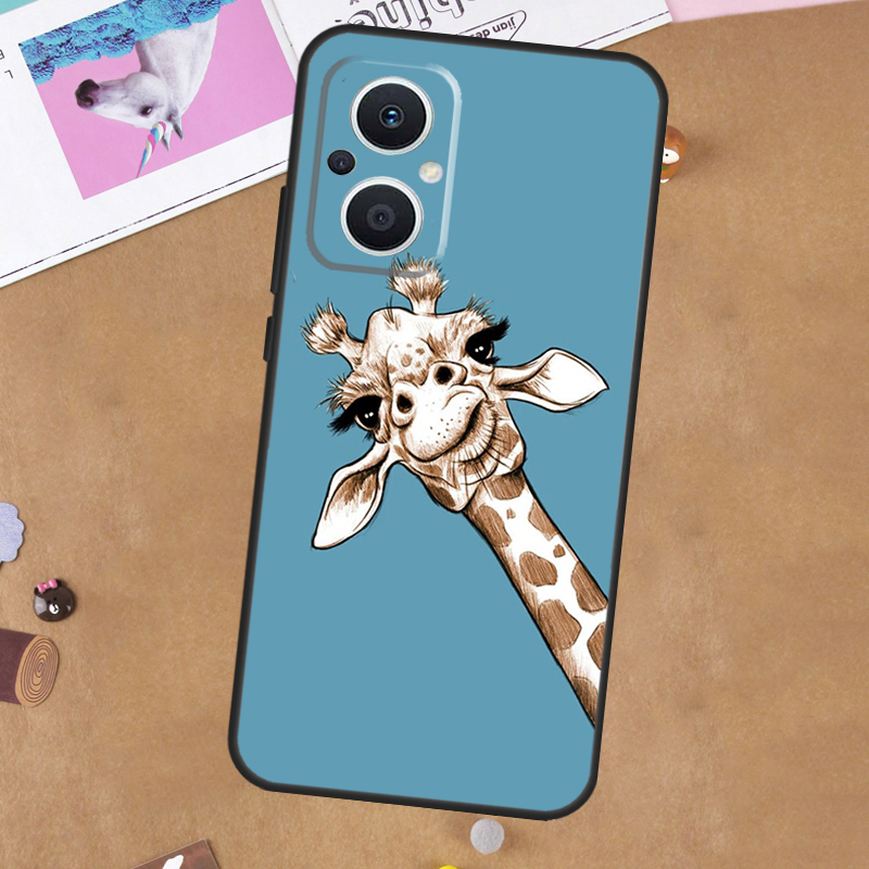 かわいい漫画風の動物柄（キリン）のOPPO Find X9、 - Oppo Reno 12 のレビューと価格