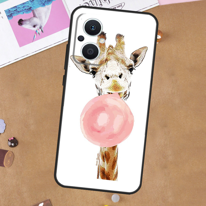 かわいい漫画風の動物柄（キリン）のOPPO Find X9、 - Oppo Reno 12 のレビューと価格