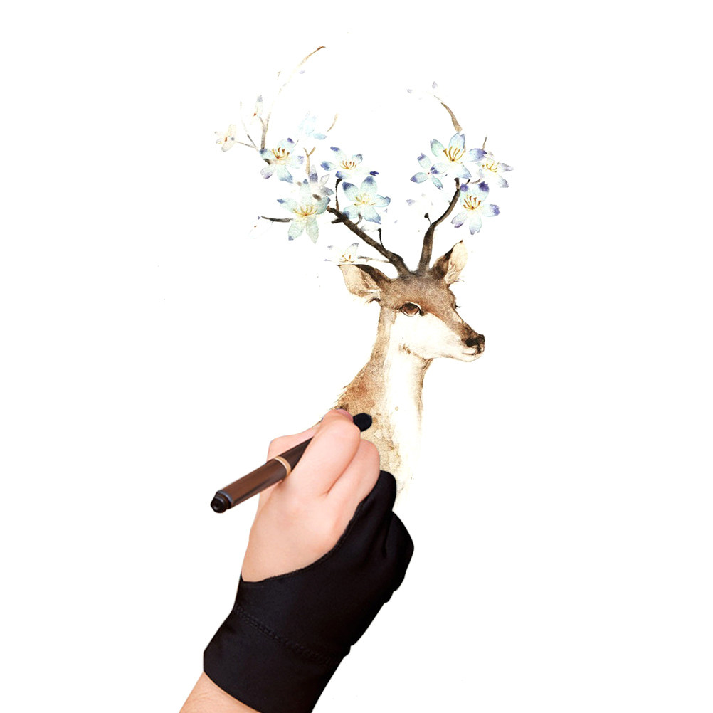 4枚入り、アーティスト用、2本指対応の描画用手袋。伸縮性素材 - Drawing Glove Artist のレビューと価格