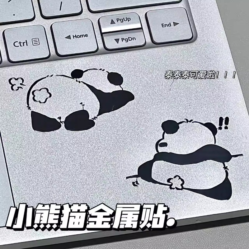 3 個のかわいい 3D ステレオリアルメタルパンダステッカー - Tablet Cute Accessories のレビューと価格