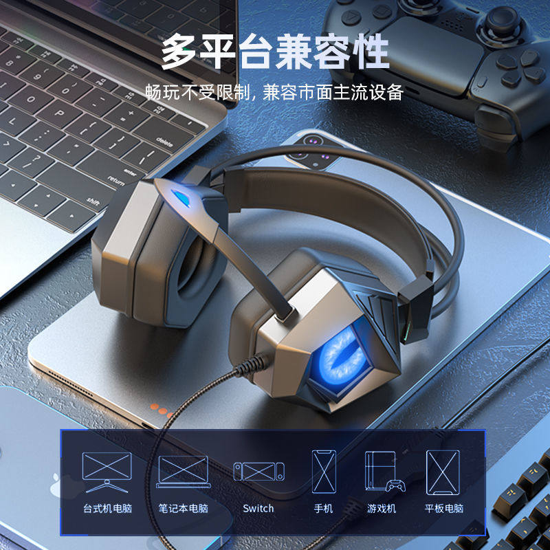 カスタムオーバーイヤー有線ヘッドホン PCゲーム eスポーツ - Wired Earphone Lightning のレビューと価格