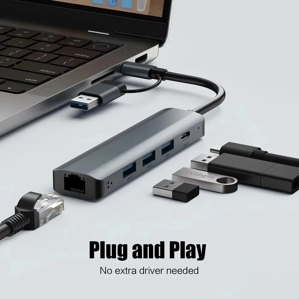 マルチポートUSB-Cハブ、5 in 2 USB 3.0 T - Usb Hub Type C のレビューと価格
